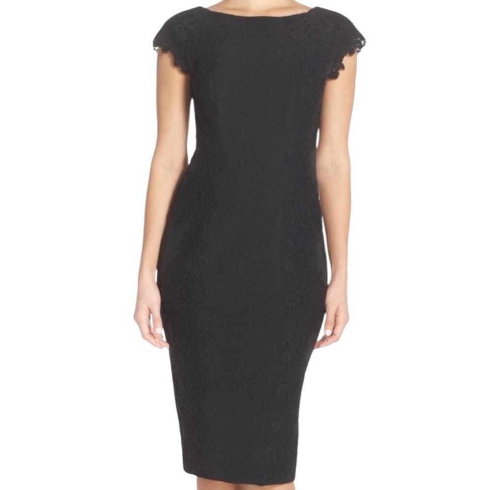 Maggie London Dress NWT Lace Sheath Details Size 6